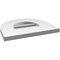 Ekena Millwork Round Top Surface Mount PVC Gable Vent: Functional, w/ 3-1/2"W x 1"P Standard Frame, 14"W x 12"H GVPRT14X1201SF - alternate 4
